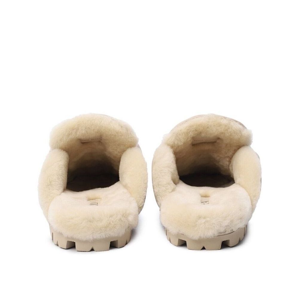 PRADA Soft Padded Nappa Leather Shearling Mules Rare Beige 40.5 - Picture 5 of 8
